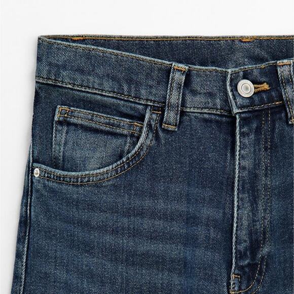 Massimo Dutti Mid-Rise Flare Jeans Size 34 Medium Blue Plus Size - Picture 7 of 7